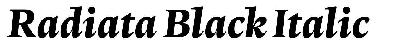 Radiata Black Italic